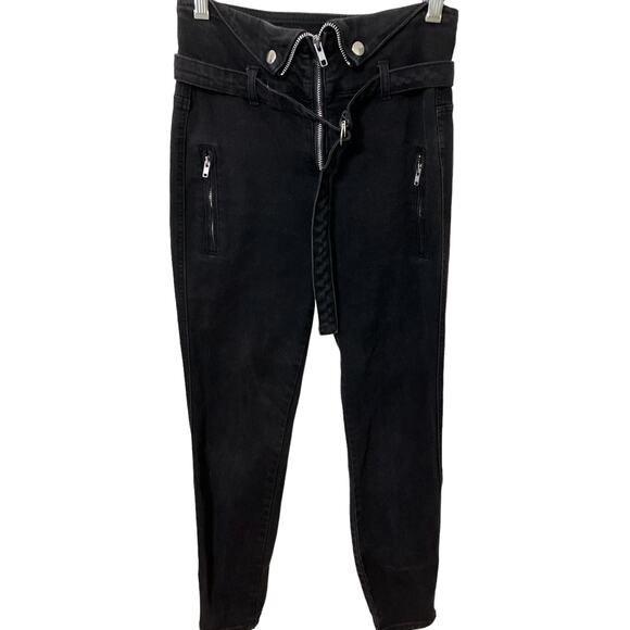 Blue Revival Women's Rocker Skinny Jeans Waist 26 Unique Waist Punk Biker - Picture 1 of 7